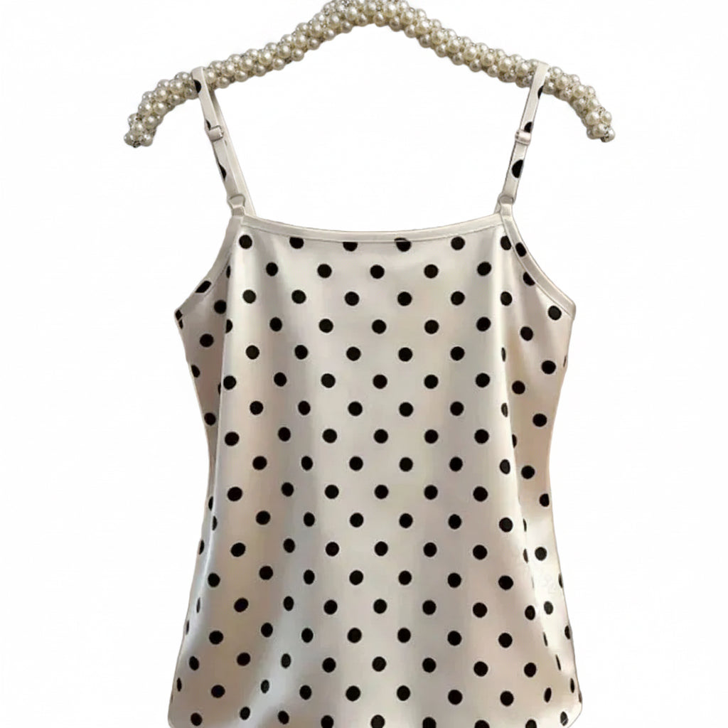 Top perla à pois